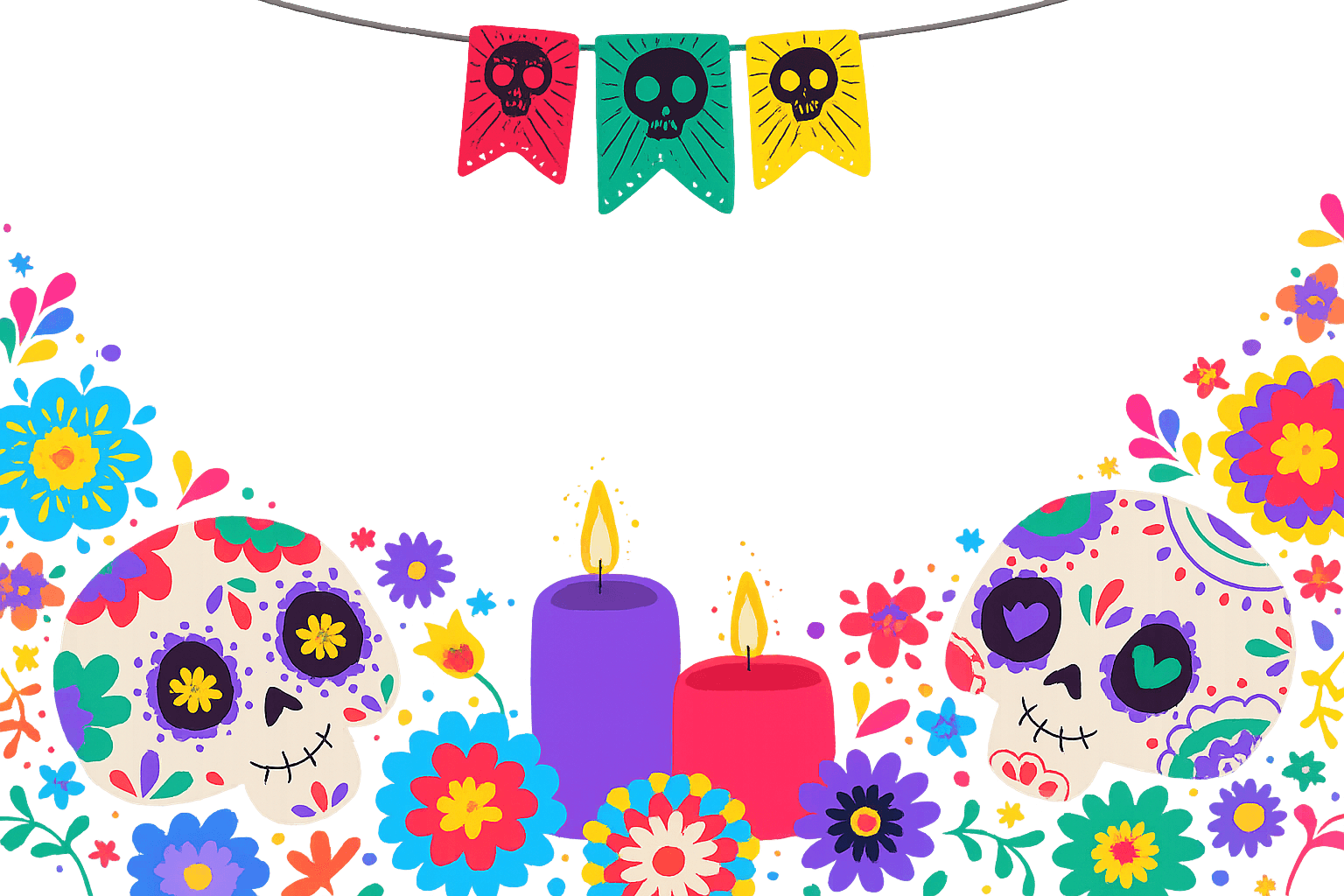 Marco decorativo de Día de Muertos
